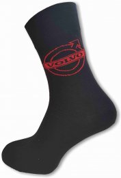 Bavlněné ponožky s logem Volvo černá červená