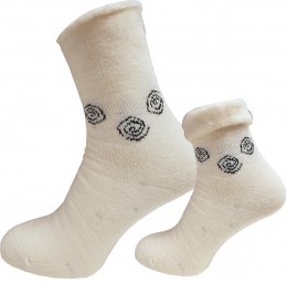 Dámské vlněné hřejivé ponožky s česáním Ovce