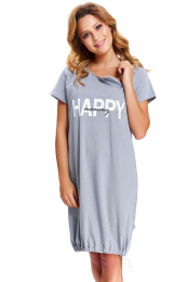 Mateřská noční košile Happy Mommy šedá zip