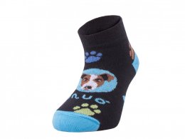 Dětské bambusové ponožky kotníčkové, Kočka pes kluk 