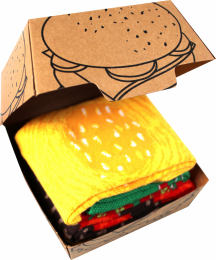 Trendy ponožky v krabičce Hamburger