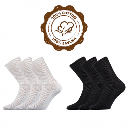 Ponožky s extra volným  lemem 100 bavlna Pepina