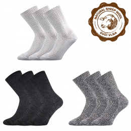 Silné zimní vlněné pletené ponožky s volným lemem Říp